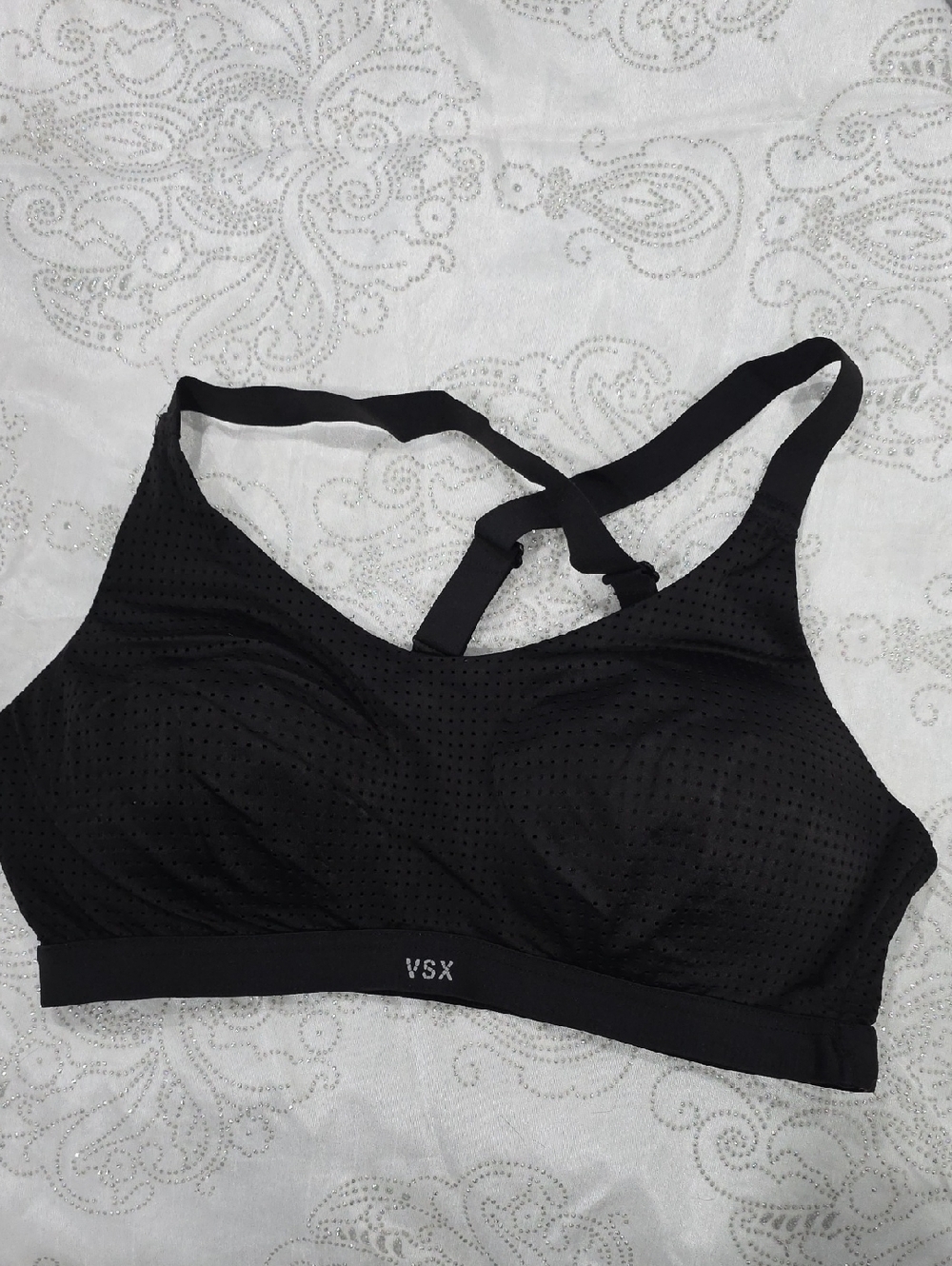 Victoria's Secret Black VSX Perforated Sports Bra